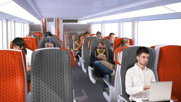 The intercity trains will have two-by-two seating on their upper and lower decks.
