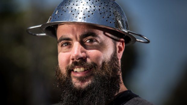 Marcus Bowring managed to get his Vicroads licence taken with a pasta strainer on his head in 2016.