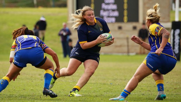 Tayla Stanford scored an unbelievable 10 tries playing for Tuggeranong last weekend. 