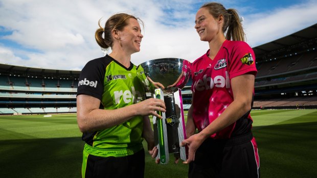 Mate against mate: Sydney Thunder captain Alex Blackwell and Sixers counterpart Ellyse Perry led their teams into battle to decide the winner of the inaugural Women\'s Big Bash League.