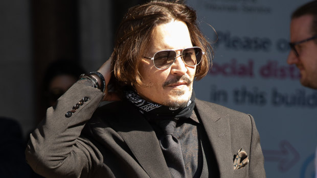 Actor Johnny Depp arrives at court on Wednesday.