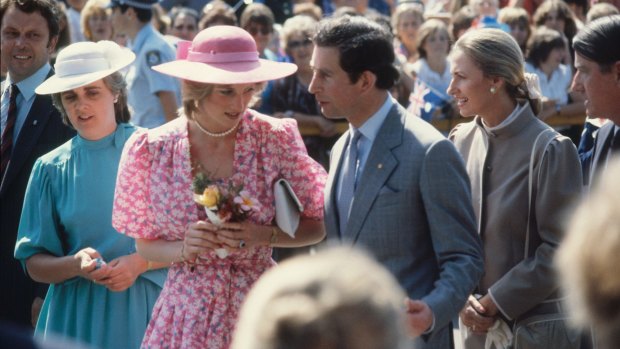 In the thick of it ... Diana, Princess of Wales and Prince Charles during their royal tour in 1983.