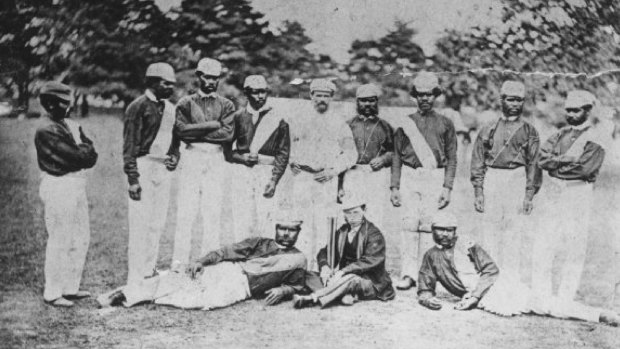 The Indigenous touring team in 1868.