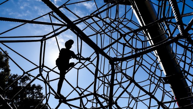 Playground safety advocates say space nets better hold large numbers and break the fall of children who come off them.