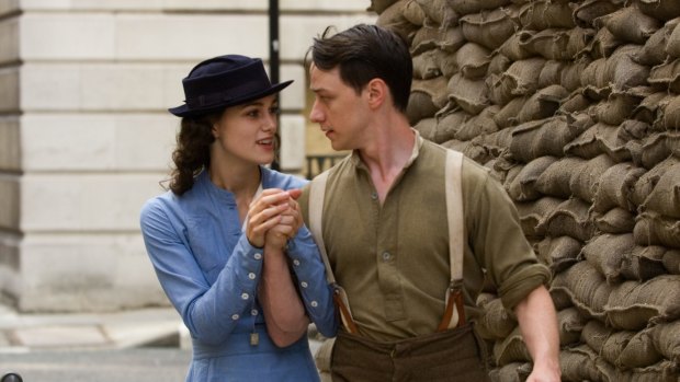 Keira Knightley and James McAvoy in the film adaptation of Ian McEwan's <i>Atonement</i>.