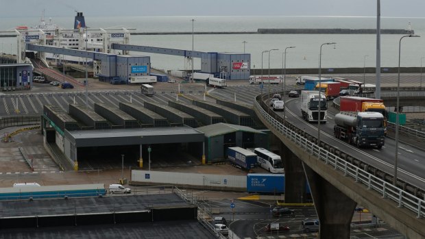 The UK's economy has contracted and could stall further if there is a No Deal Brexit. The port of Dover.