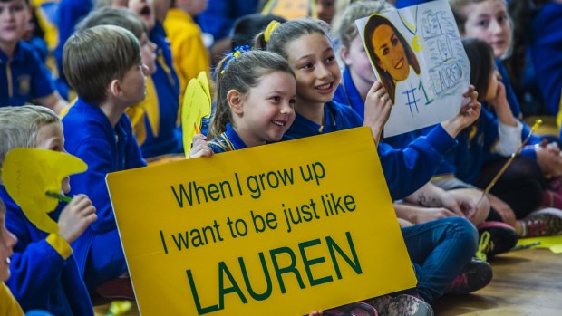 Lauren Wells has turned her attention to inspiring the students at Giralang Primary.