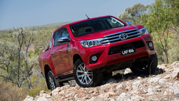 Toyota says it aims to offer an electric version of all its models by 2025, including the HiLux, pictured.