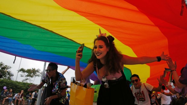 Participants attend the annual Pride Parade In Hong Kong last November.