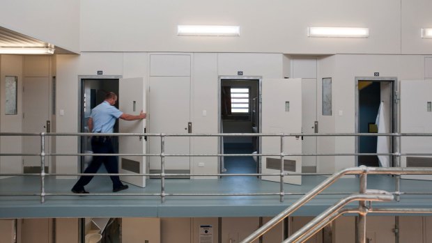 A cell block inside the Dame Phyllis Frost Centre, Victoria's main women's prison.