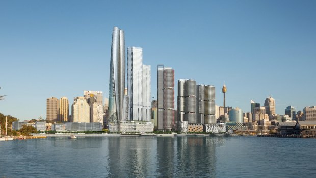 An artist's impressions of Crown's proposed $2 billion casino at Sydney's Barangaroo precinct. 