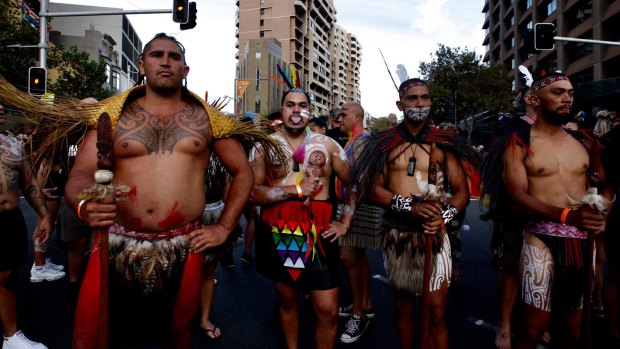 Participants in the Haka for Life float.