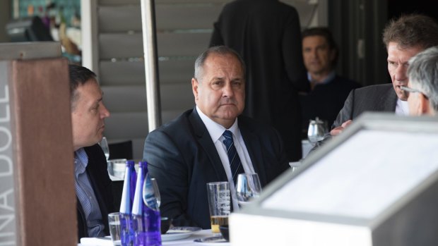 Walter Villatora at a 2017 lunch with Cory Bernardi at China Doll restaurant in Sydney.