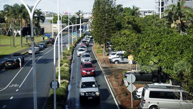 Long queues are a daily occurrence on the Queensland-NSW border.