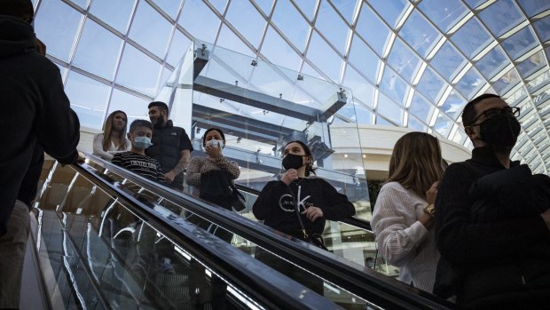 Keen shoppers flooded stores at Chadstone Shopping Centre.