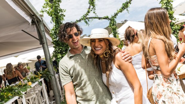 Andy Lee and Rebecca Harding at the 2019 Portsea Polo. 