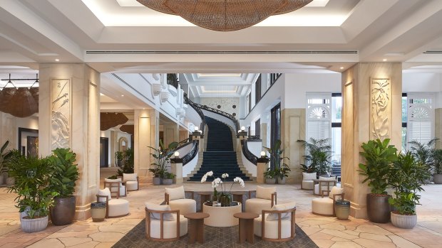 The lobby of the JW Marriott Gold Coast Resort & Spa.