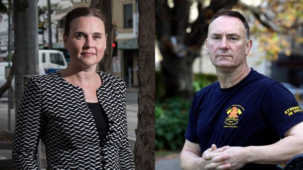 A digitially-altered image of former minister Jane Garrett and firefighter union leader Peter Marshall.