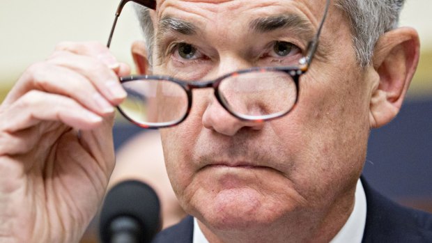 US Federal Reserve Board chairman Jerome Powell. The Fed may reconsider the rate rise expected next month in the light of the financial market turmoil.