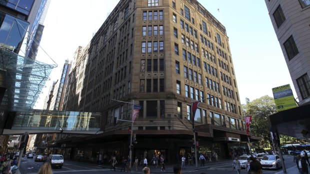 The David Jones building on Sydney's Elizabeth Street.