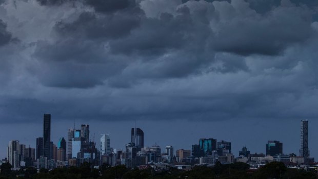 Heavy cloud cover will help keep temperatures down in Brisbane on Monday.