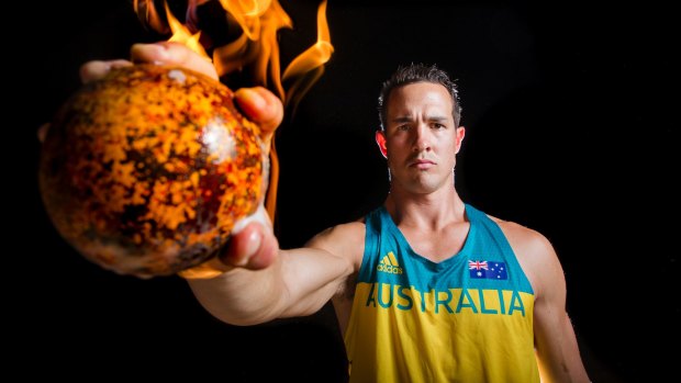 Para-athletics shot put world champion and volunteer firefighter Cameron Crombie.