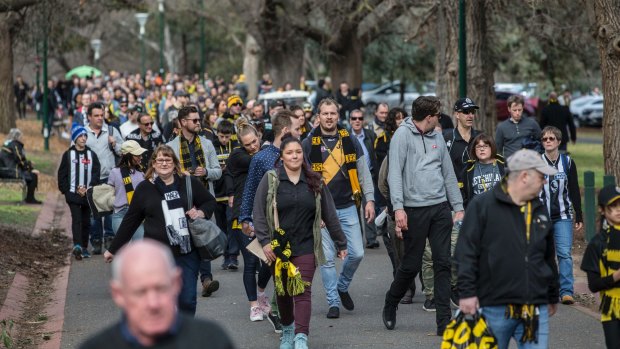 Collingwood and Richmond supporters turned out in their thousands for one of the biggest games of the season.