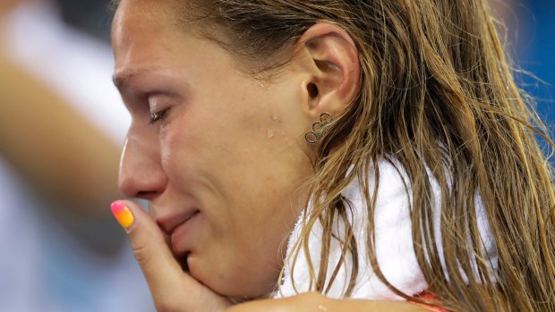 Russia's Yulia Efimova, seen crying after placing second in the women's 100m breaststroke final in Rio, knows what it's like to be portrayed as the villain.