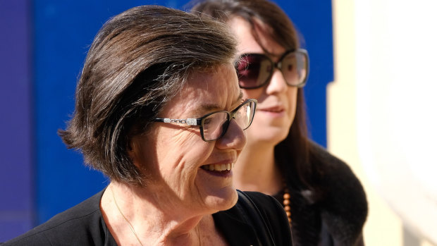 Independent Indi MP Cathy McGowan outside court on Tuesday.