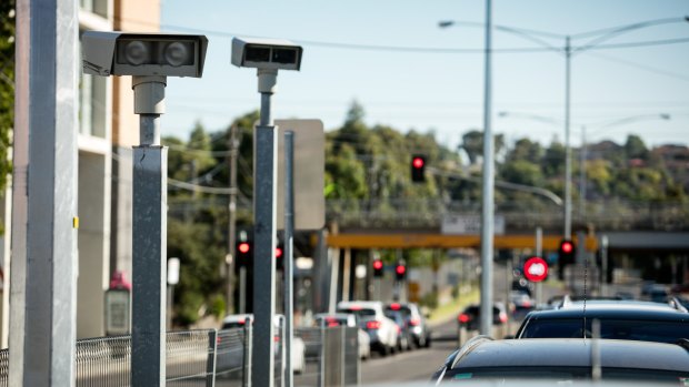 Road safety cameras at the intersection of Batesford Road and Warrigal Road in Chadstone.