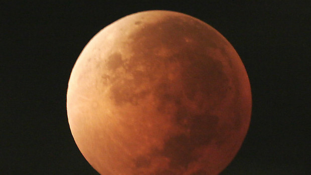 A  blood moon will be visible in Canberra on Saturday morning. 