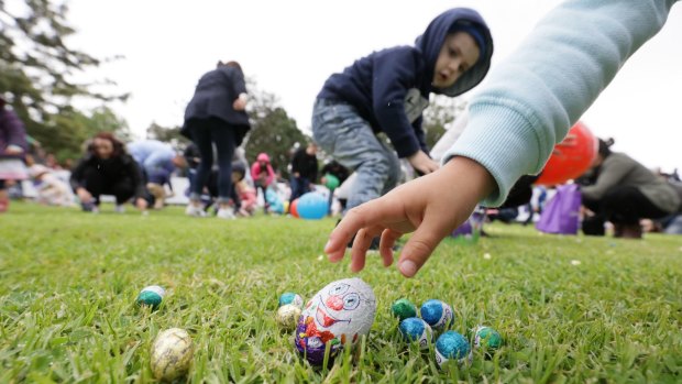 An egg hunt in Geelong.