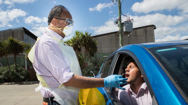 Former AMA president Dr Mukesh Haikerwal pioneered the use of drive-through respiratory clinics at the start of the pandemic. 