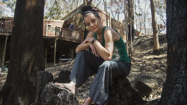 Binna Burra resident Sharon Innis was forced to flee her home during last month's fire.