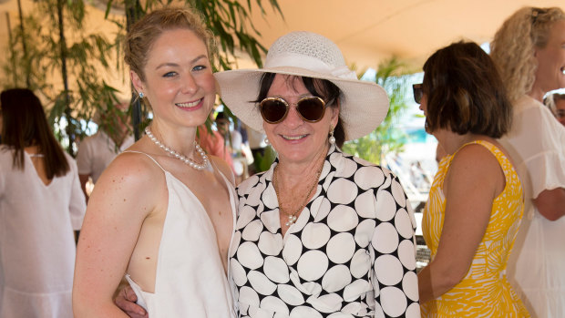 Anna Boniface and Marilynn Paspaley at Cable Beach Polo in Broome.