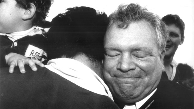 Jeffrey Sayle sheds a tear afer Randwick defeated Gordon in the 1992 NSW Rugby Union Grand Final.