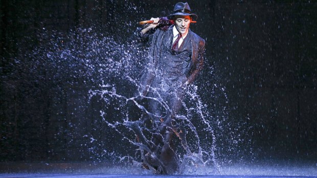 Grant Almirall as Don Lockwood is entrancing in the title song sequence for Singin' In The Rain. 