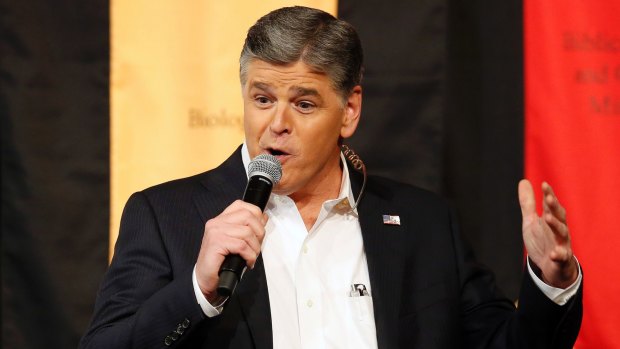 Fox News identity Sean Hannity has a direct line to Donald Trump and often workshops stories with him. 