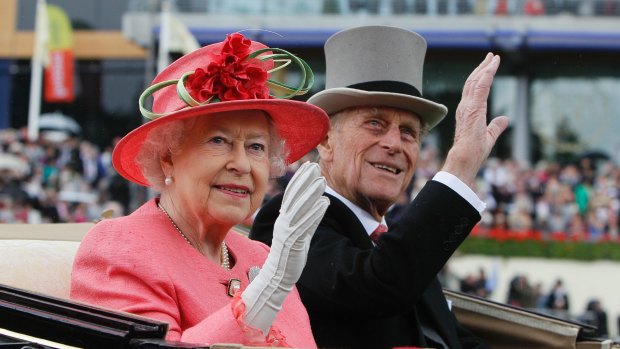 “Another bloody horse race”: Prince Philip and Queen Elizabeth arrive at Royal Ascot by carriage, 2011. 