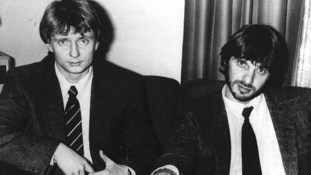 Cor van Hout, left, and Willem Holleeder, who was convicted of his friend's murder.
