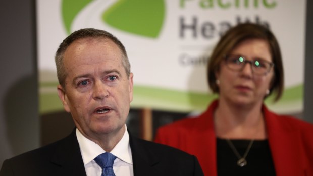 Opposition Leader Bill Shorten speaks about his mother during a press conference at Grand Pacific Health in Nowra on May 8, 2019. 