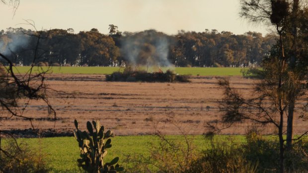 Pictures taken of land clearing shortly before the murder of OEH officer Glen Turner. 