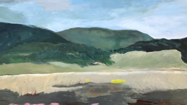 Patsy Hely, Lake George 1.2018. Oil on canvas board.
