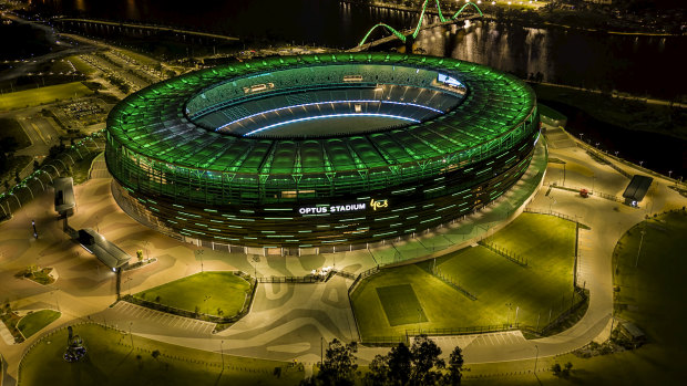 The crown of footy in WA: Perth's new stadium.