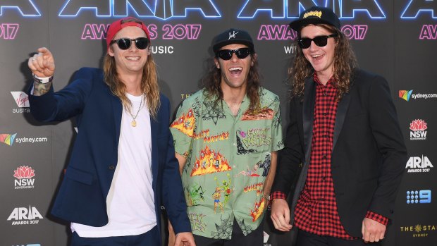 Dune Rats arrive at the 31st ARIA Awards. 