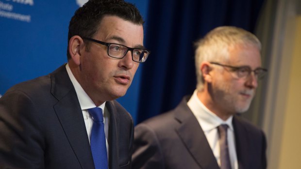 Dynamic duo: Daniel Andrews with Gavin Jennings in 2017.