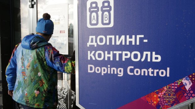 Doping control at the 2014 Winter Olympics in Russia.