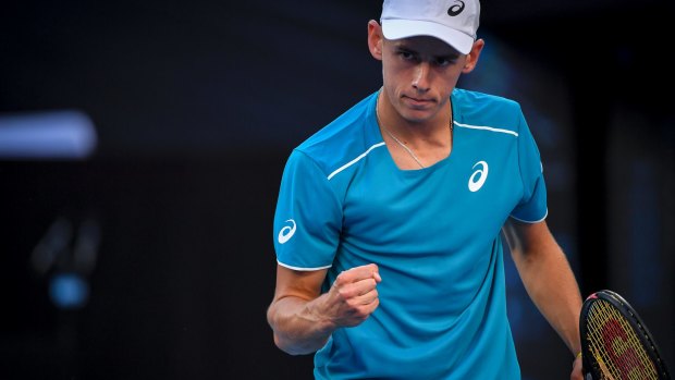 Flying high: Alex De Minaur has rocketed up the world rankings this year.