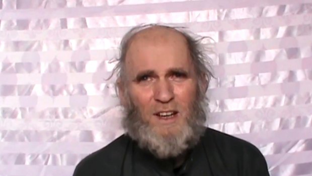 A man identified as American Kevin King pleads for his release in a video released by the Taliban.
