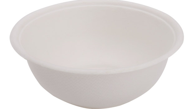 A compostable food containers from Ecoware Solutions.